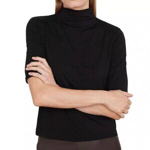Vince Elbow Sleeve Mock Neck Top